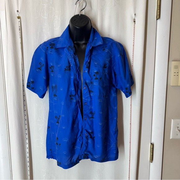 Vintage Women's Tropical Silk Button-Down - Picture 1 of 8